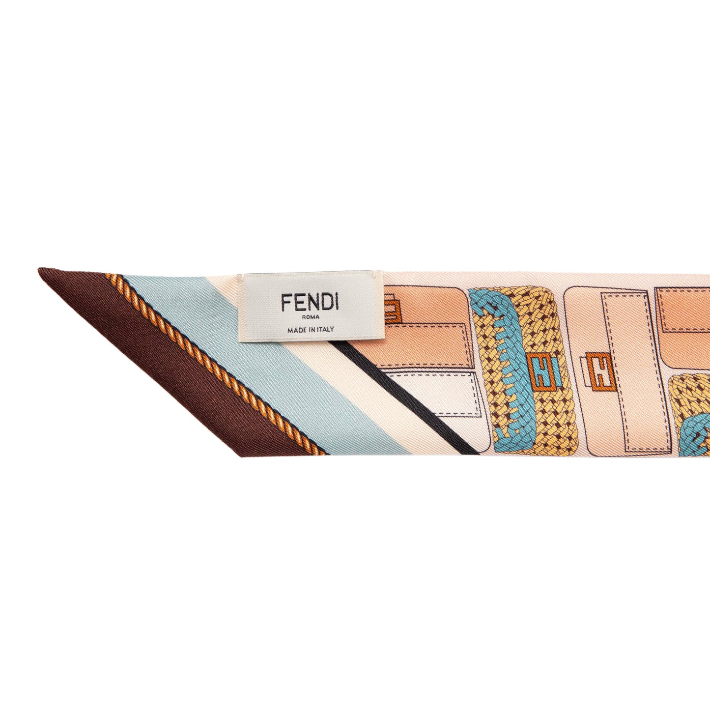 Exclusive Fendi Silk Wrappy Bandeau — Back View