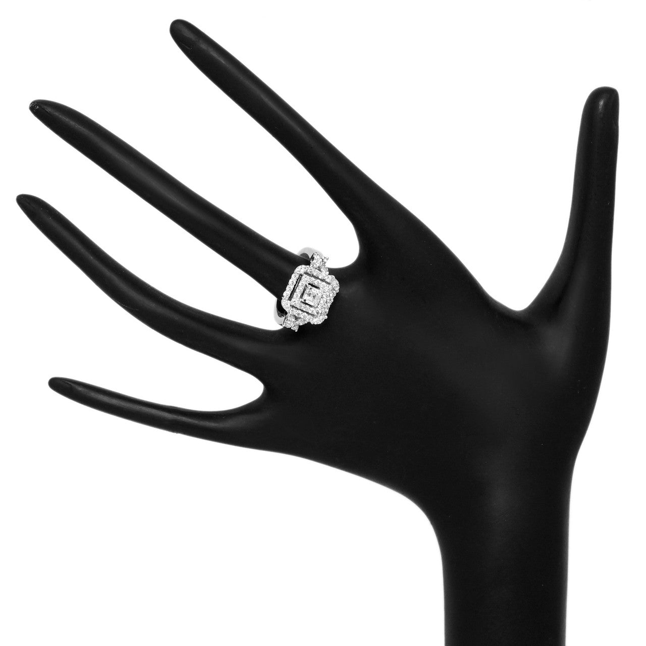 Exclusive 18K White Gold 1.59 Carat Diamond Ring — 6 — Top View