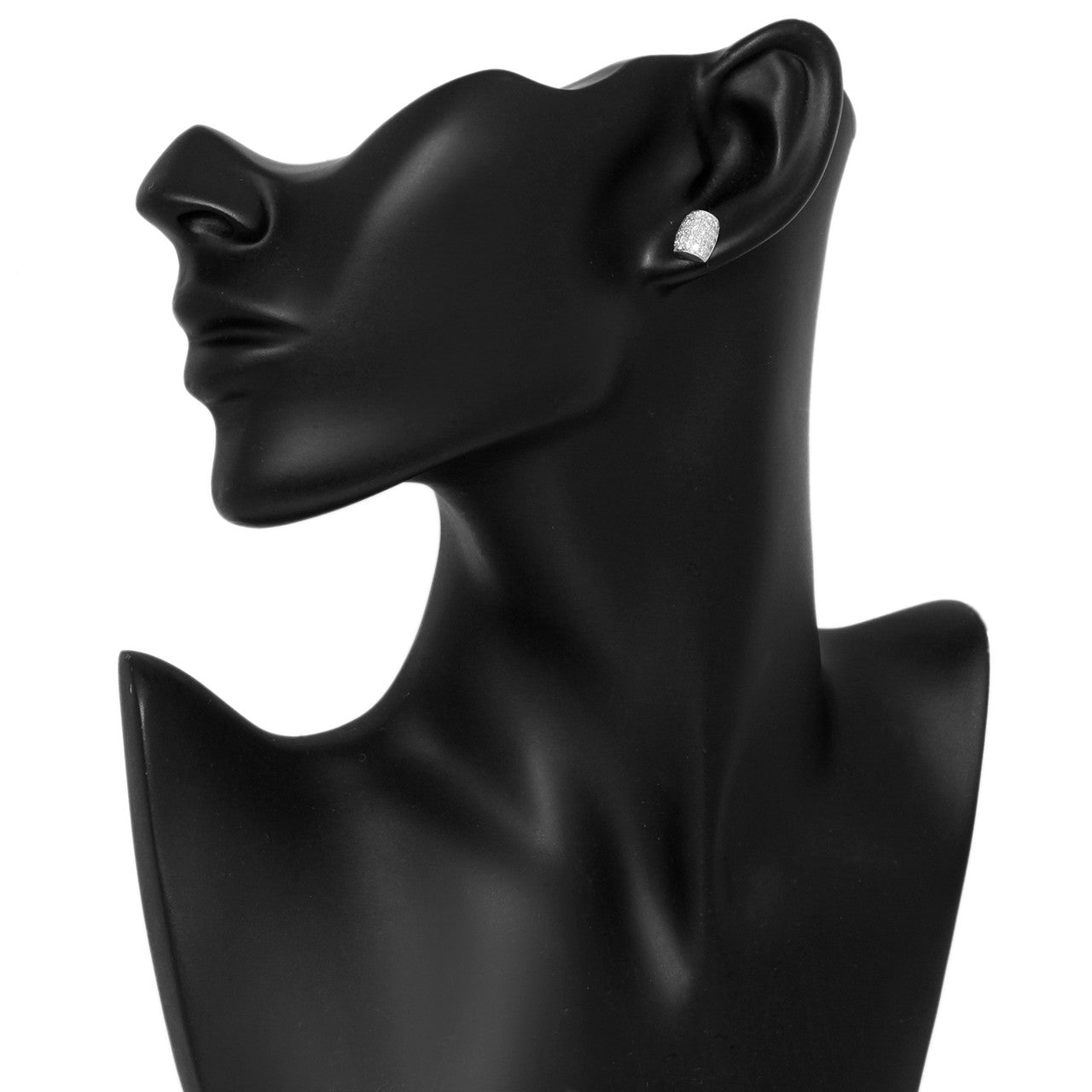 Exclusive 18K White Gold 0.95 Carat Earrings — Back View