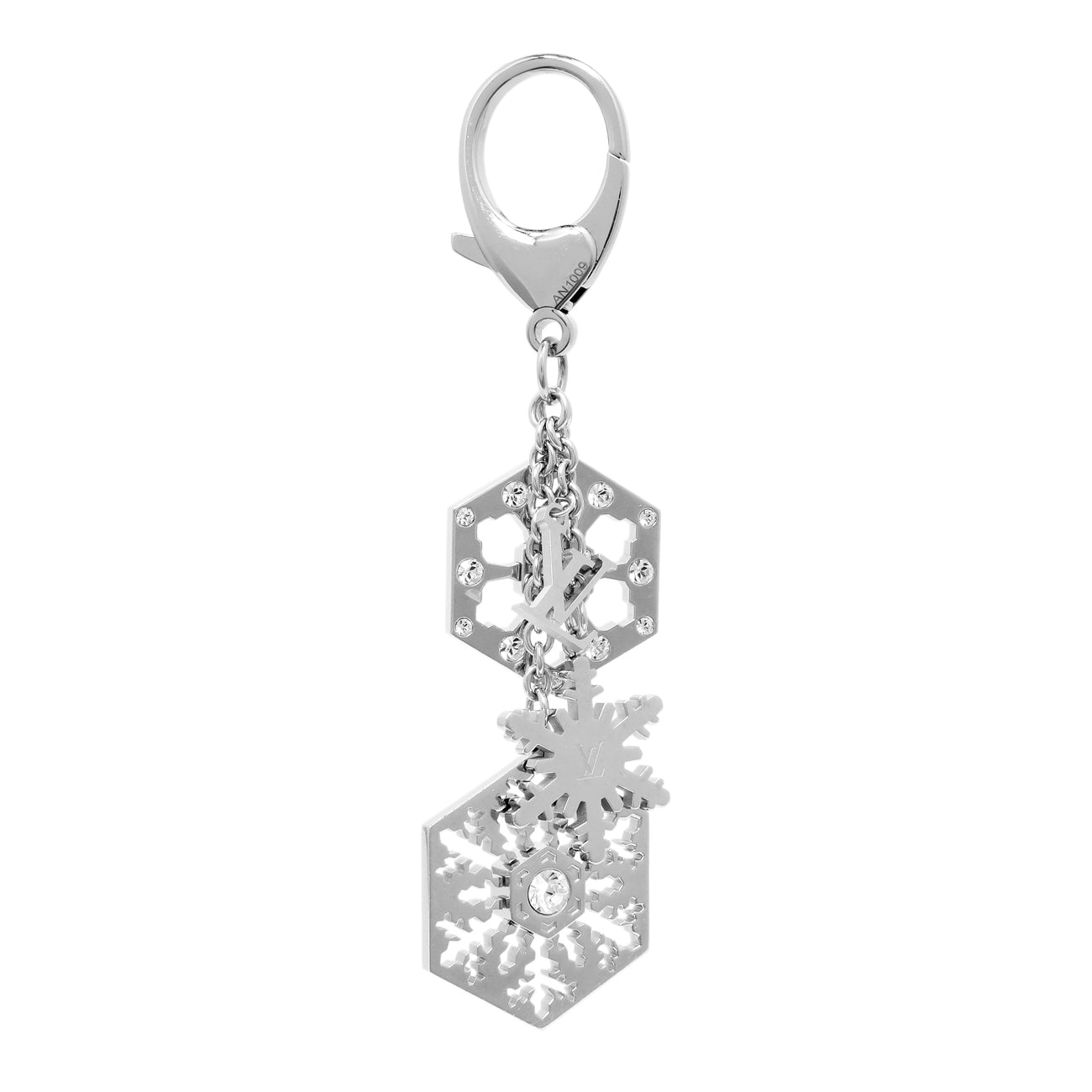 Exclusive Louis Vuitton Flocon Snowflake Bag Charm — Side View