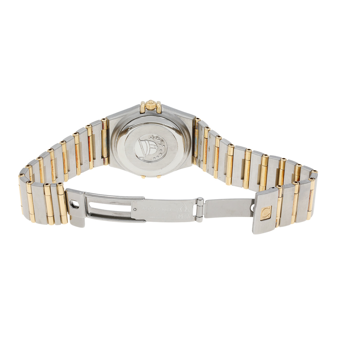 Exclusive Omega Stainless Steel 18K Yellow Gold 27mm Constellation Automatic 1292.30.00 — Top View