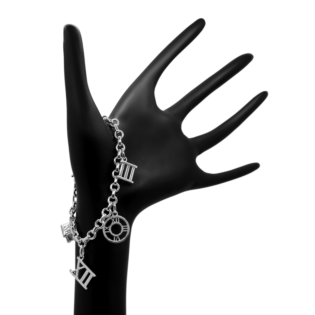 Exclusive Tiffany & Co. Sterling Silver Atlas Charm Bracelet — Back View