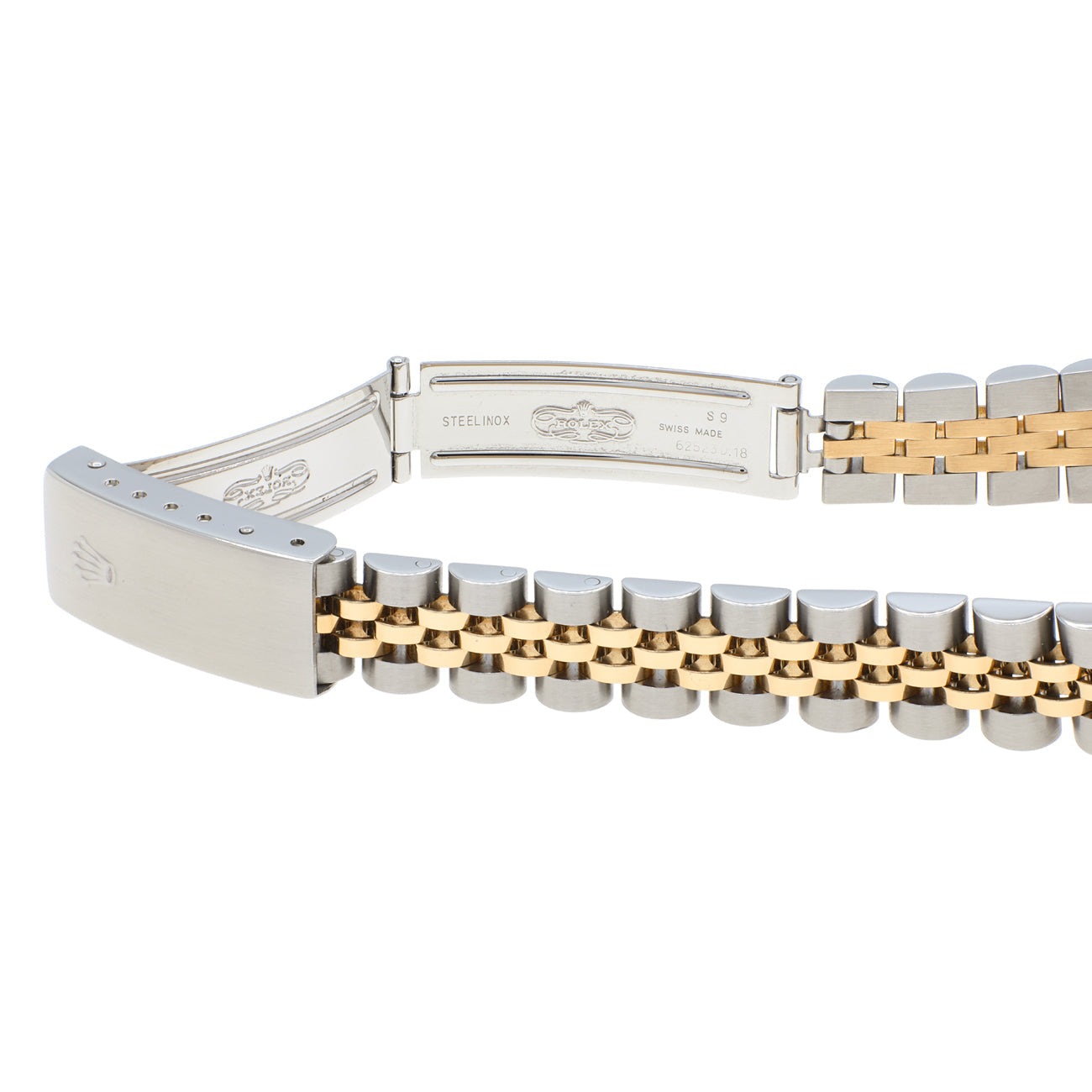 Exclusive Rolex 18K Yellow Gold Stainless Steel Ladies Datejust 69173 — Top View