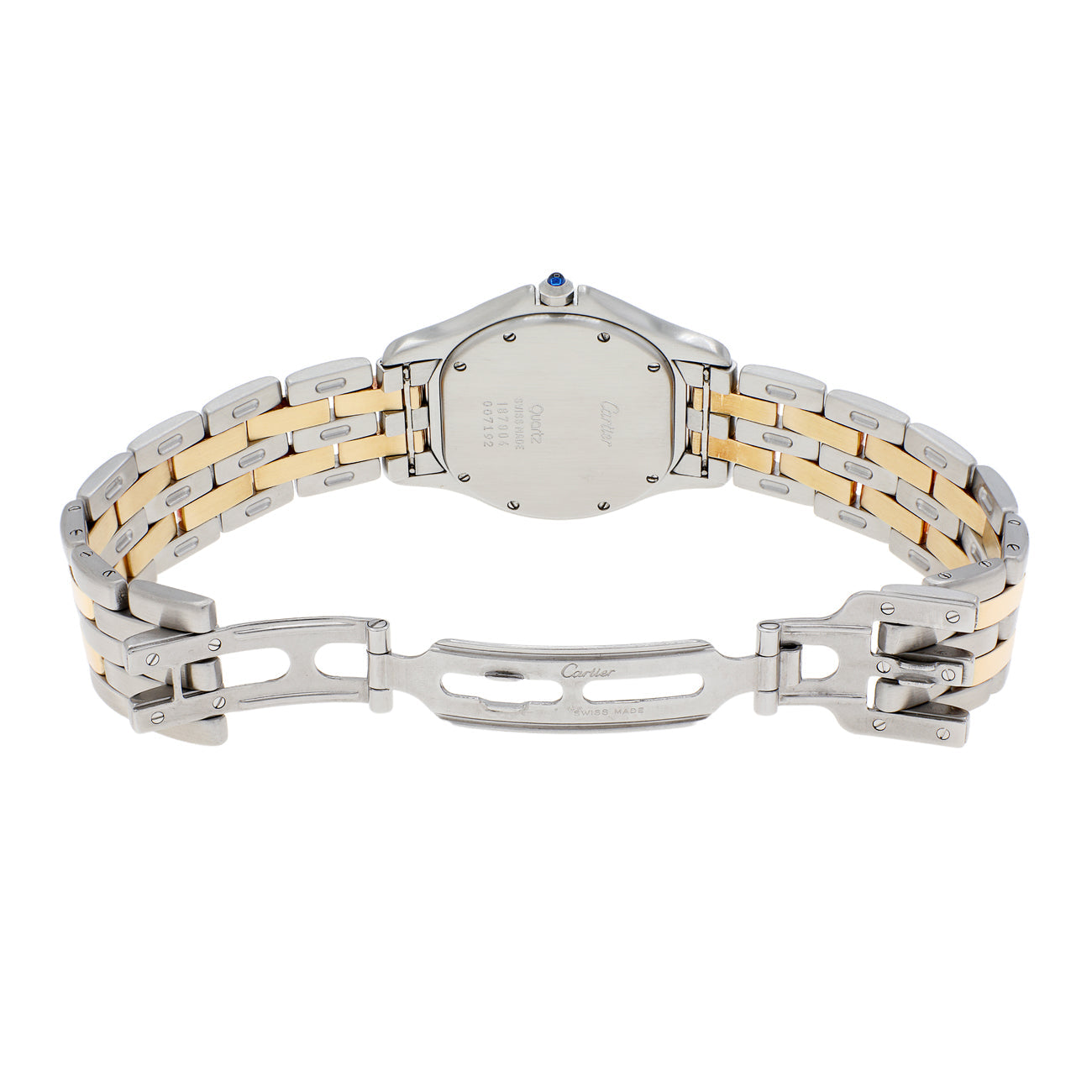 Exclusive Cartier 18K Yellow Gold Stainless Steel Quartz Cougar — Top View