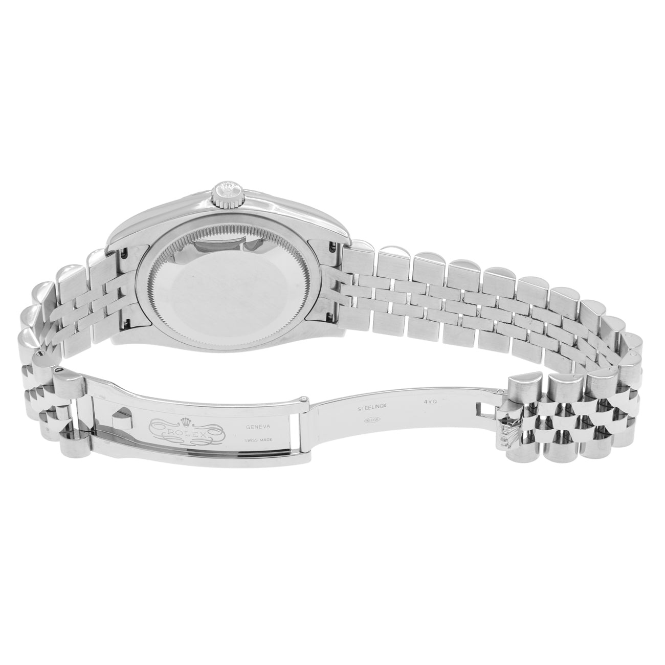 Exclusive Rolex Stainless Steel 18K White Gold Diamond Datejust 36 116234 — Top View