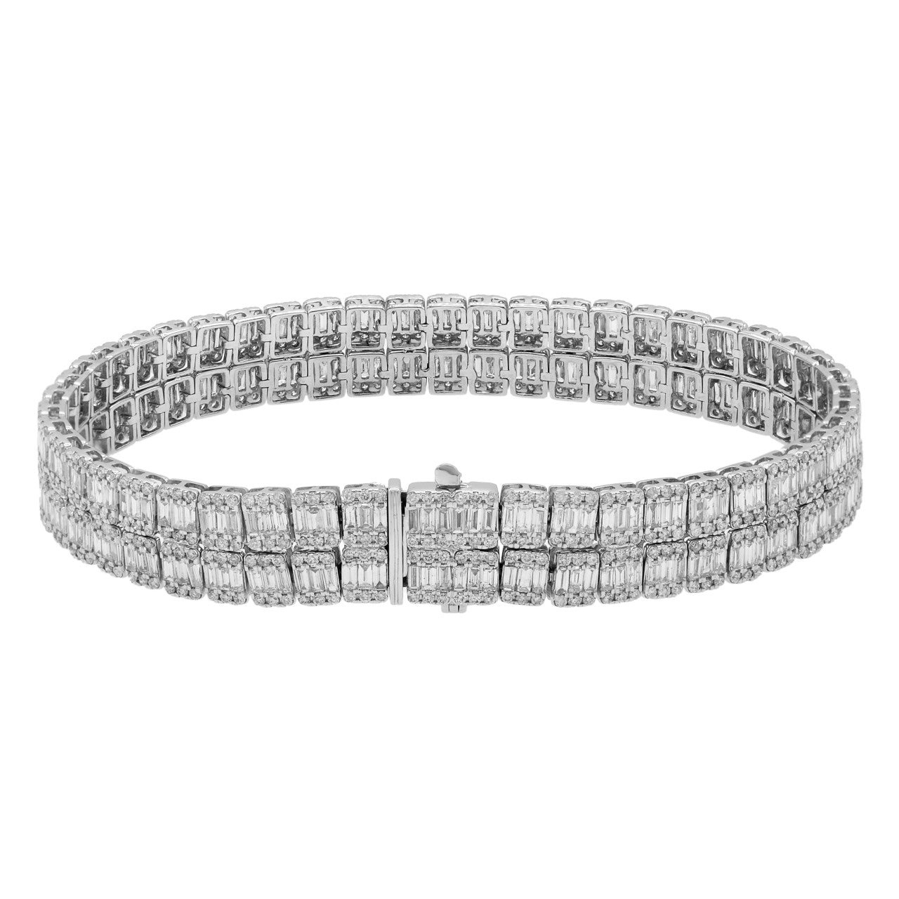 Exclusive 18K White Gold 4.90 Carat Diamond Bracelet — Back View