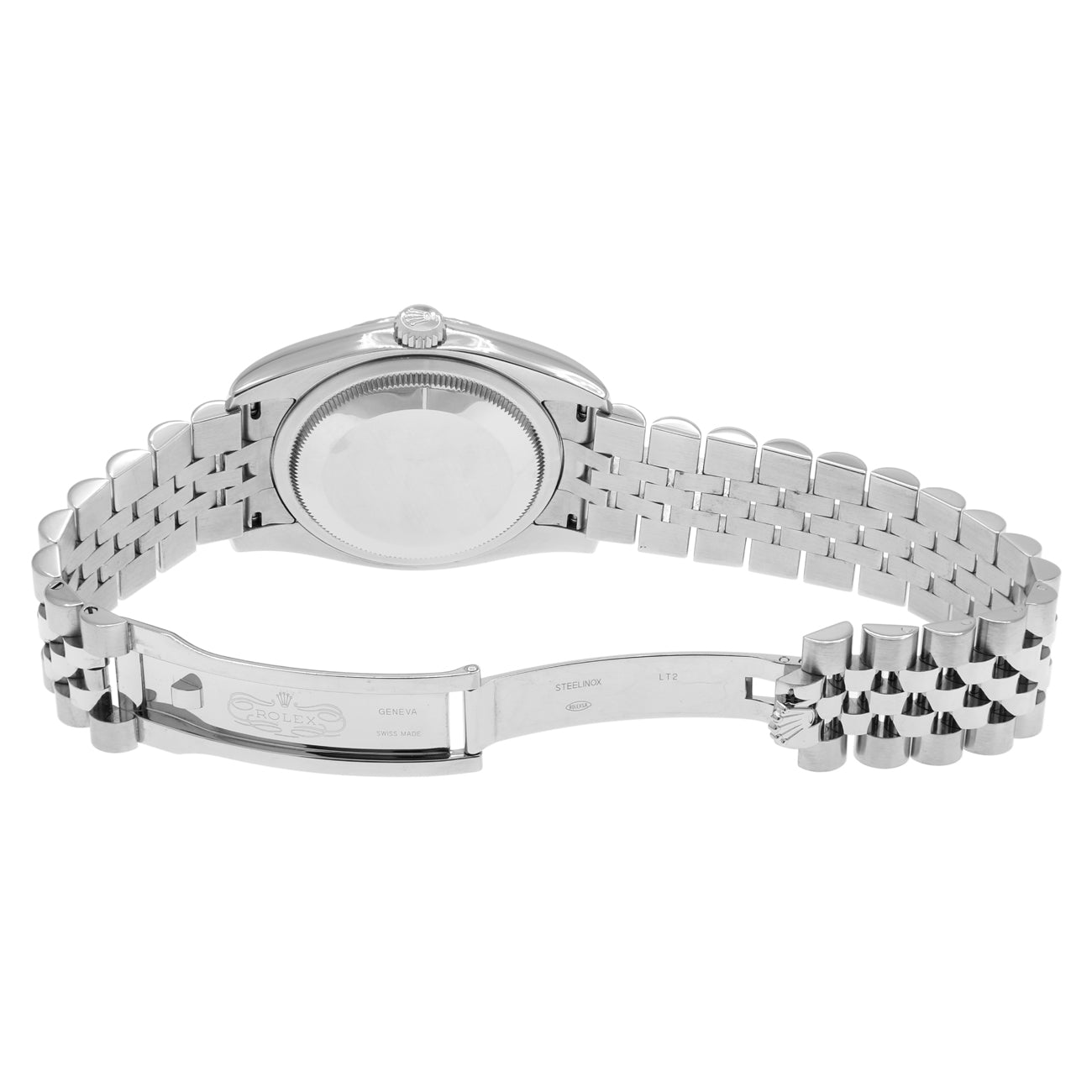 Exclusive Rolex Stainless Steel 18K White Gold Diamond Datejust 36 116234 — Top View