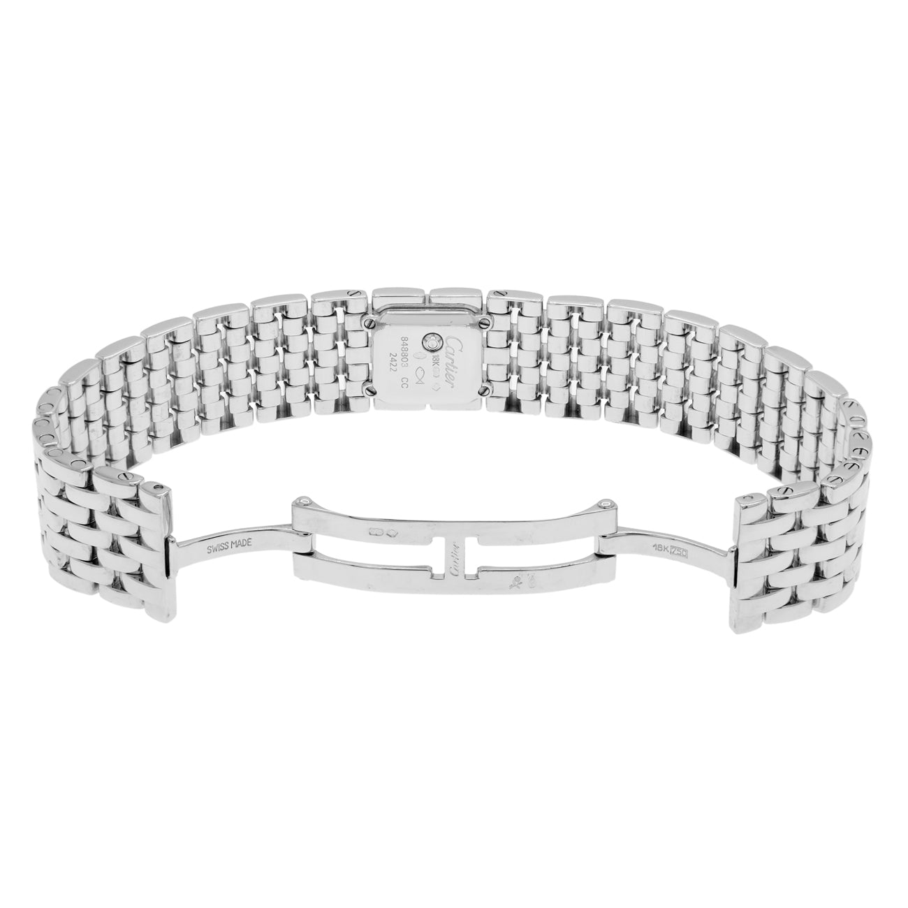 Exclusive Cartier 18K White Gold Diamond Panthere Ruban 2422 — Top View