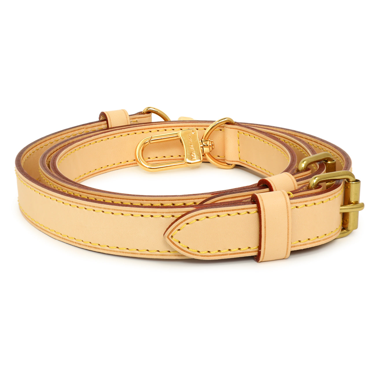 Exclusive Louis Vuitton Vachetta Adjustable 20mm Shoulder Strap — Side View