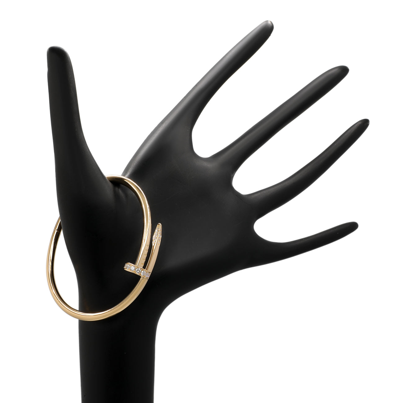 Exclusive Cartier 18K Yellow Gold Diamond Juste Un Clou Bracelet — Back View