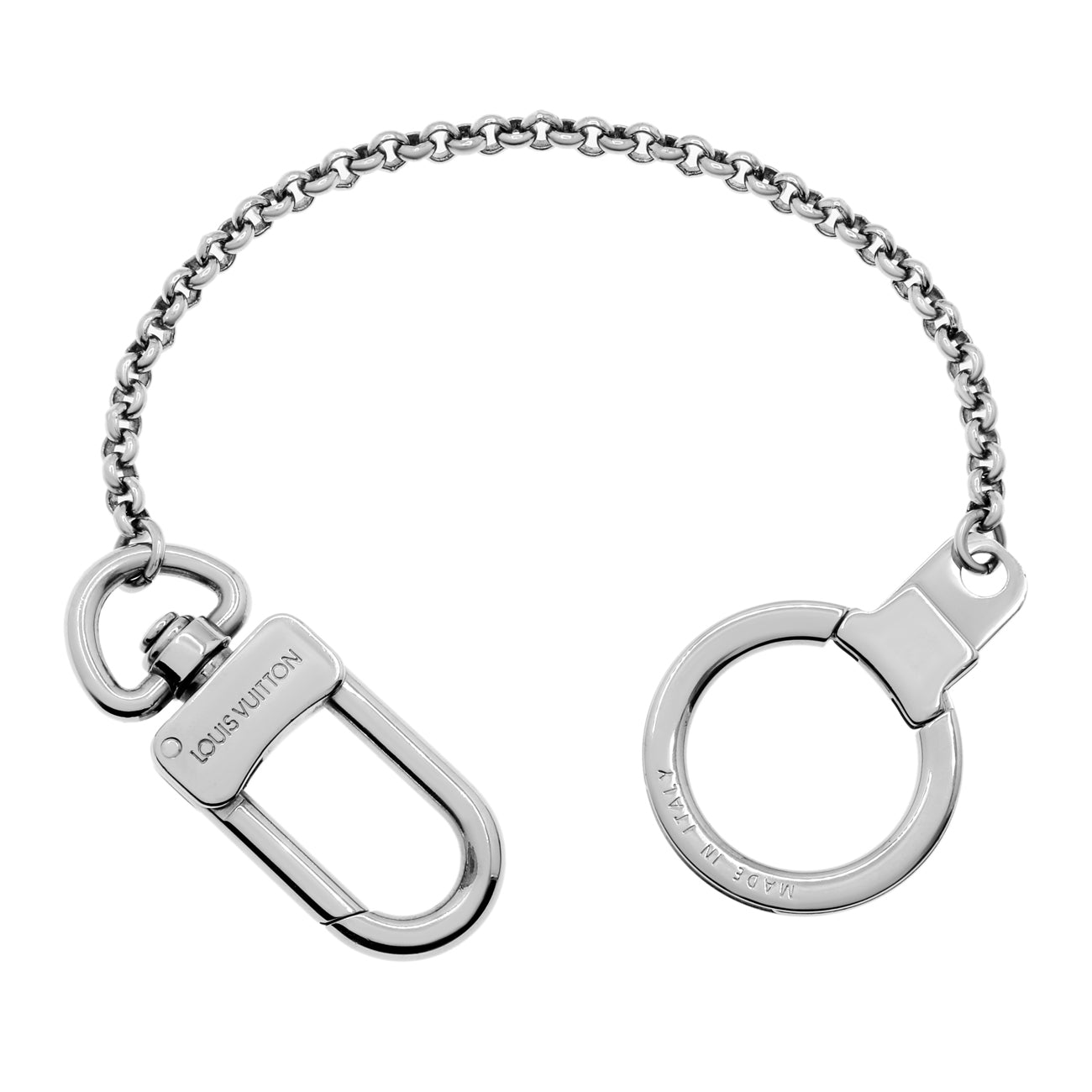 Exclusive Louis Vuitton Pochette Extender Key Ring — Front View