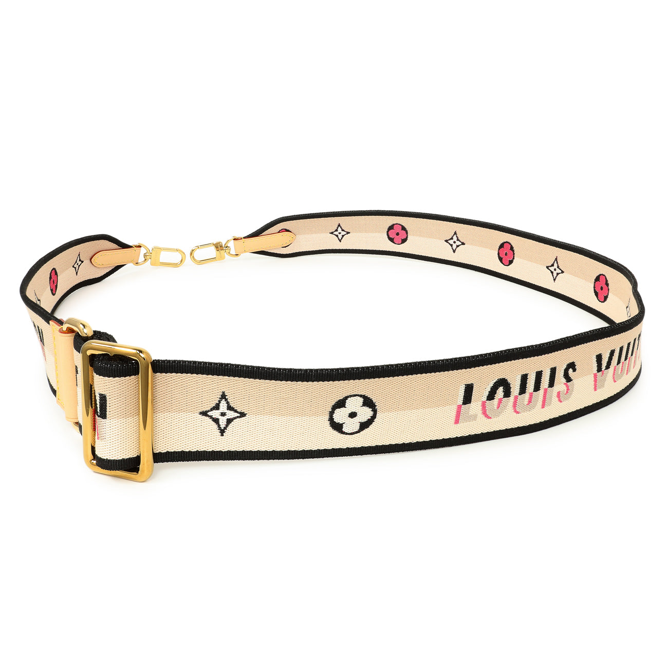 Exclusive Louis Vuitton Black Jacquard Speedy Bandouliere 20 Shoulder Strap — Side View
