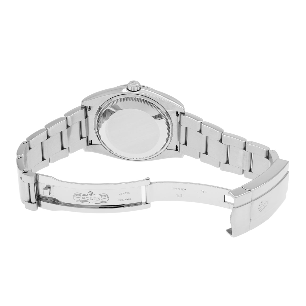 Exclusive Rolex Stainless Steel Oyster Perpetual 114200 — Top View