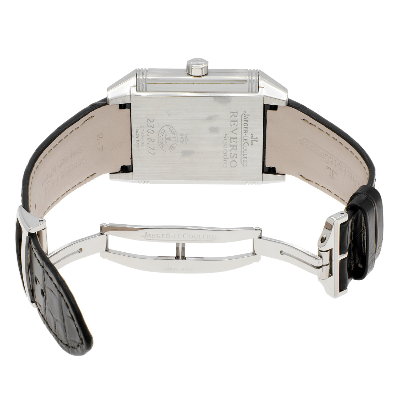 Exclusive Jaeger-LeCoultre Stainless Steel Reverso Squadra Hometime Q7008420 — Top View