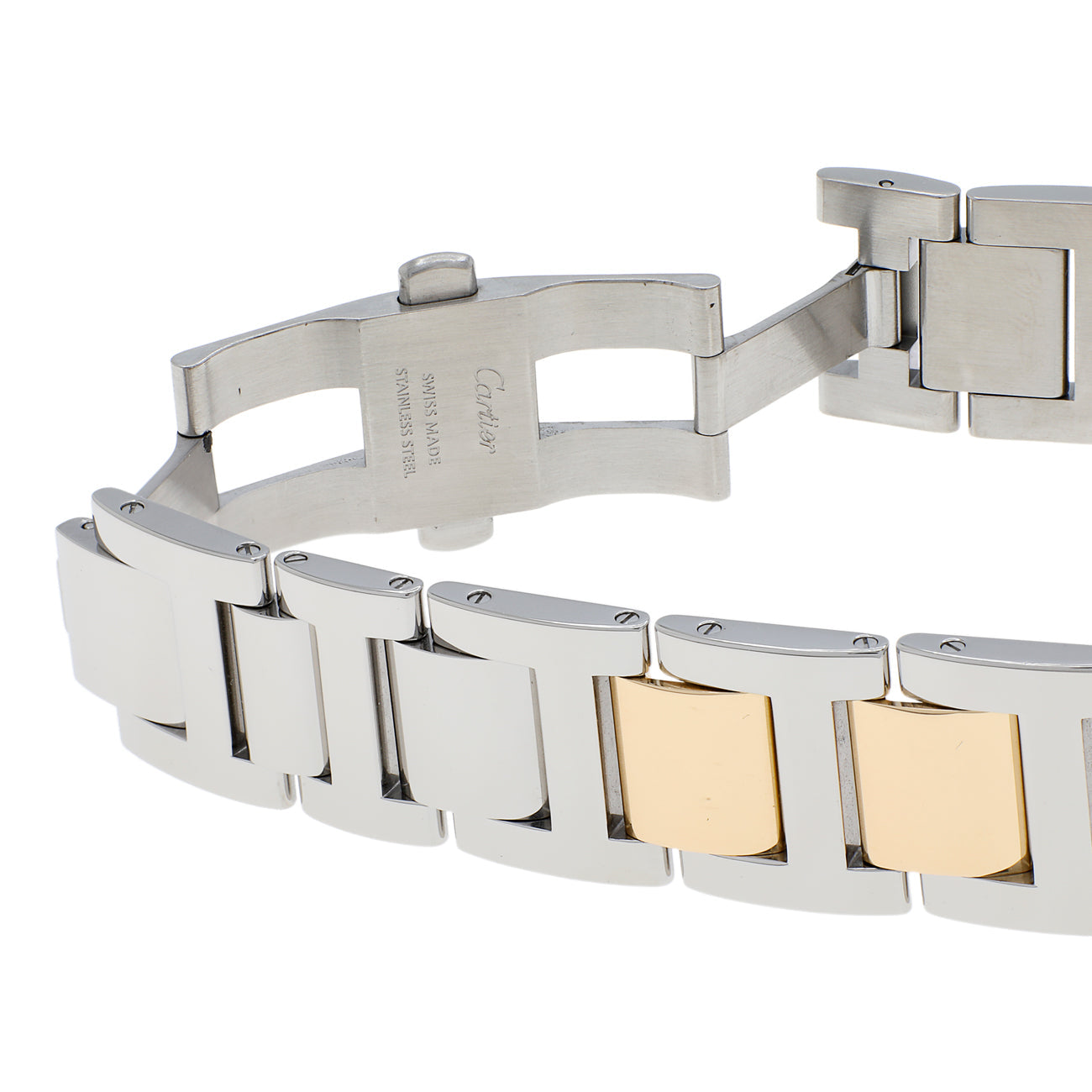Exclusive Cartier Stainless Steel 18K Yellow Gold Ballon Bleu 42mm Automatic W69009Z3 — Top View