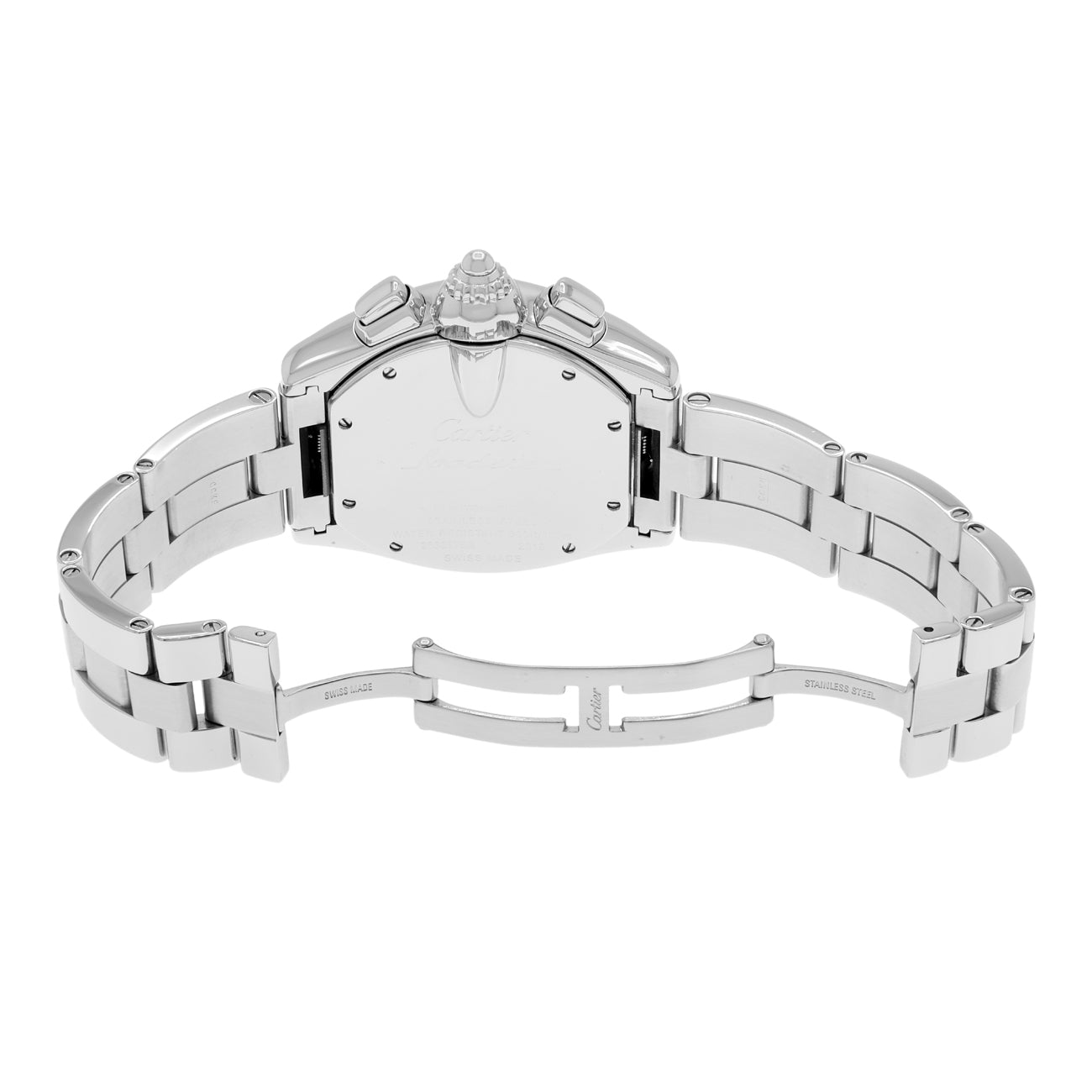 Exclusive Cartier Stainless Steel Roadster Chronograph W62019X6 — Top View
