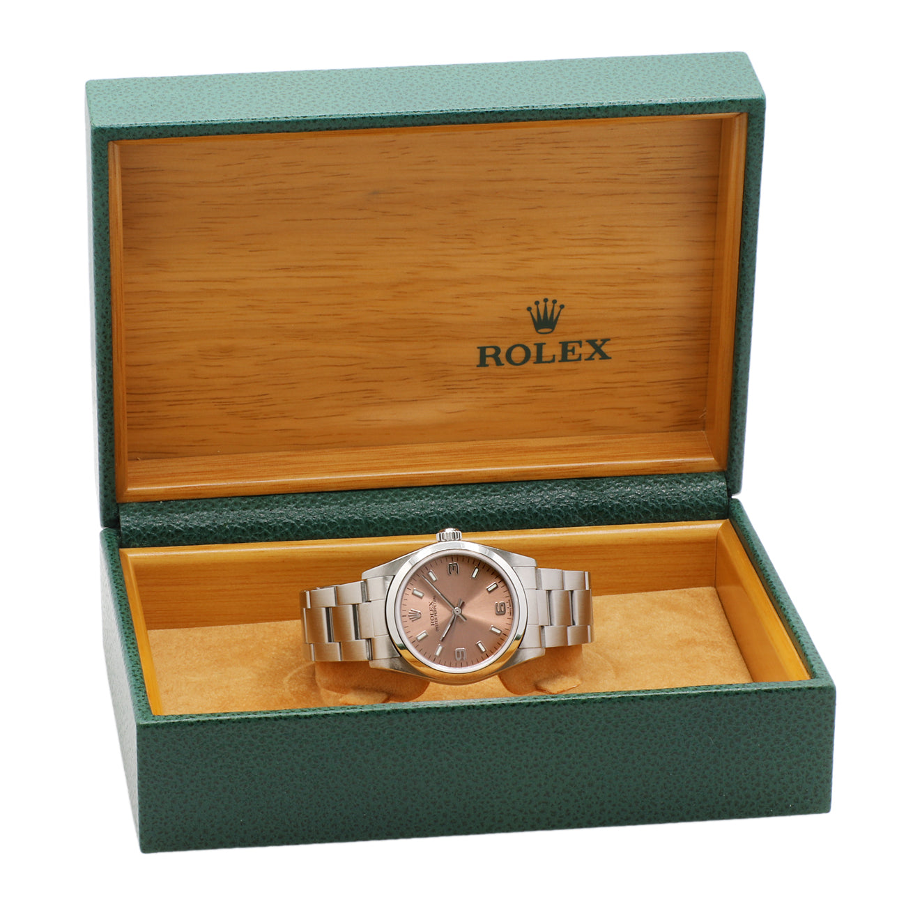 Exclusive Rolex Stainless Steel Oyster Perpetual 77080 — Detail View