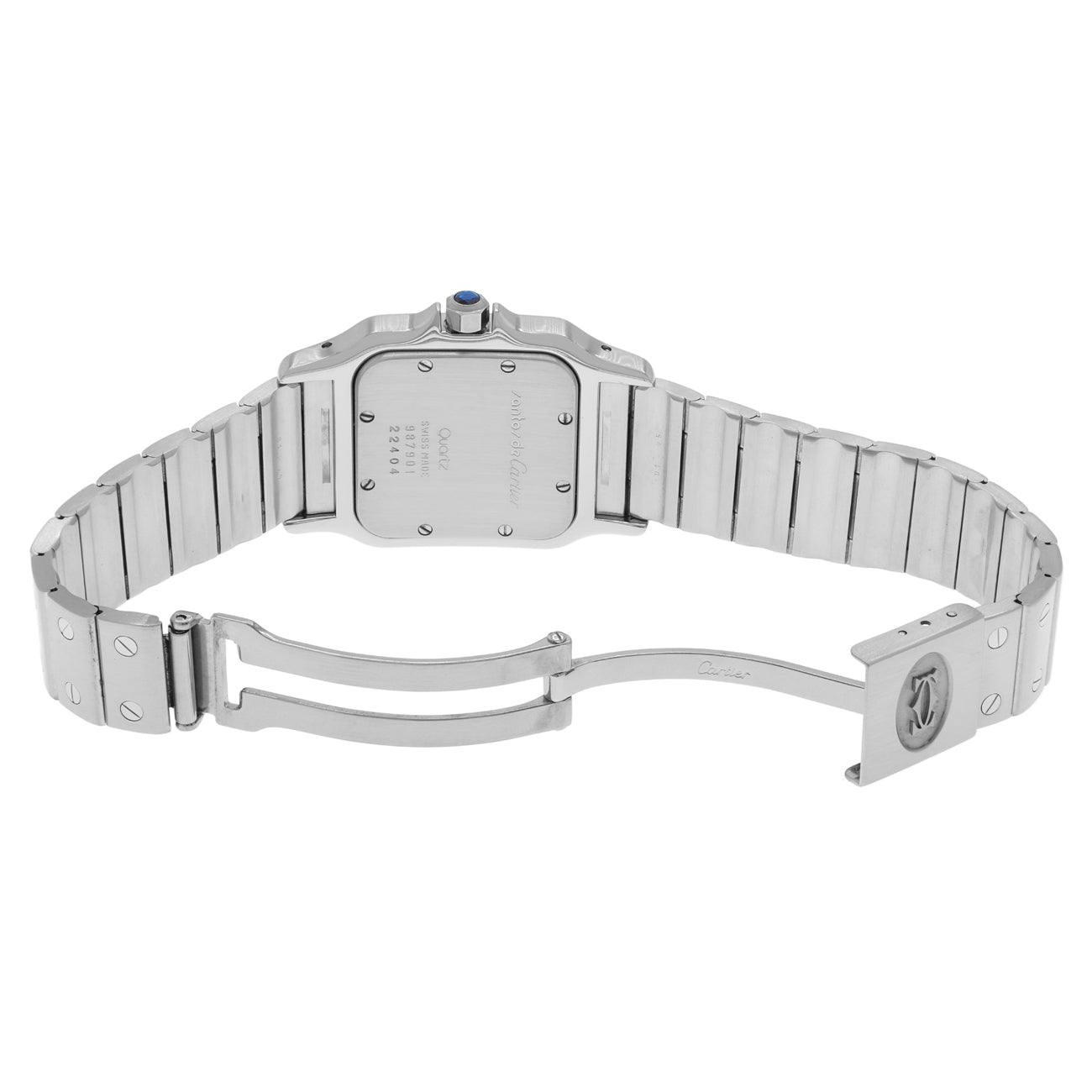 Exclusive Cartier Stainless Steel Santos Galbee Quartz 987901 — Top View