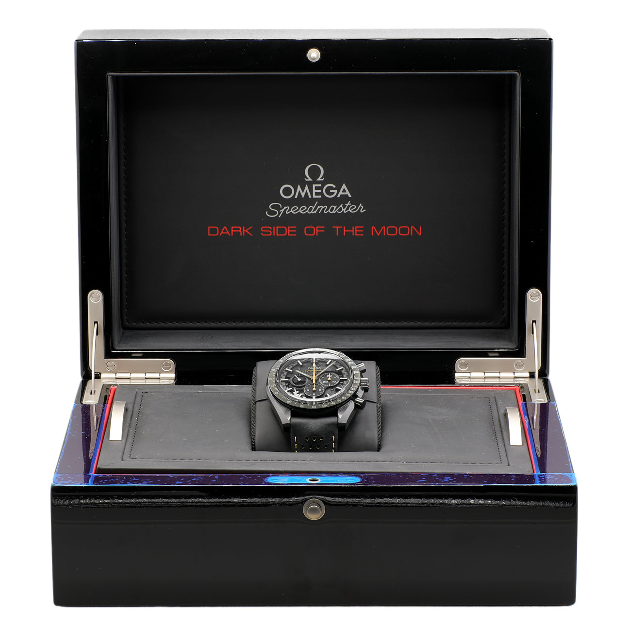 Exclusive Omega Ceramic Speedmaster Dark Side of the Moon 311.92.44.30.01.001 — Lifestyle View