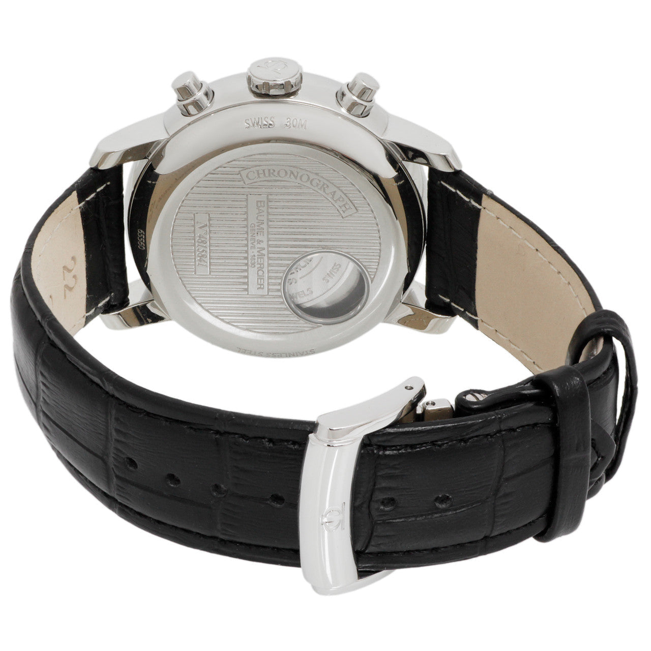 Exclusive Baume & Mercier Stainless Steel Classima Chronograph 65560 — Lifestyle View