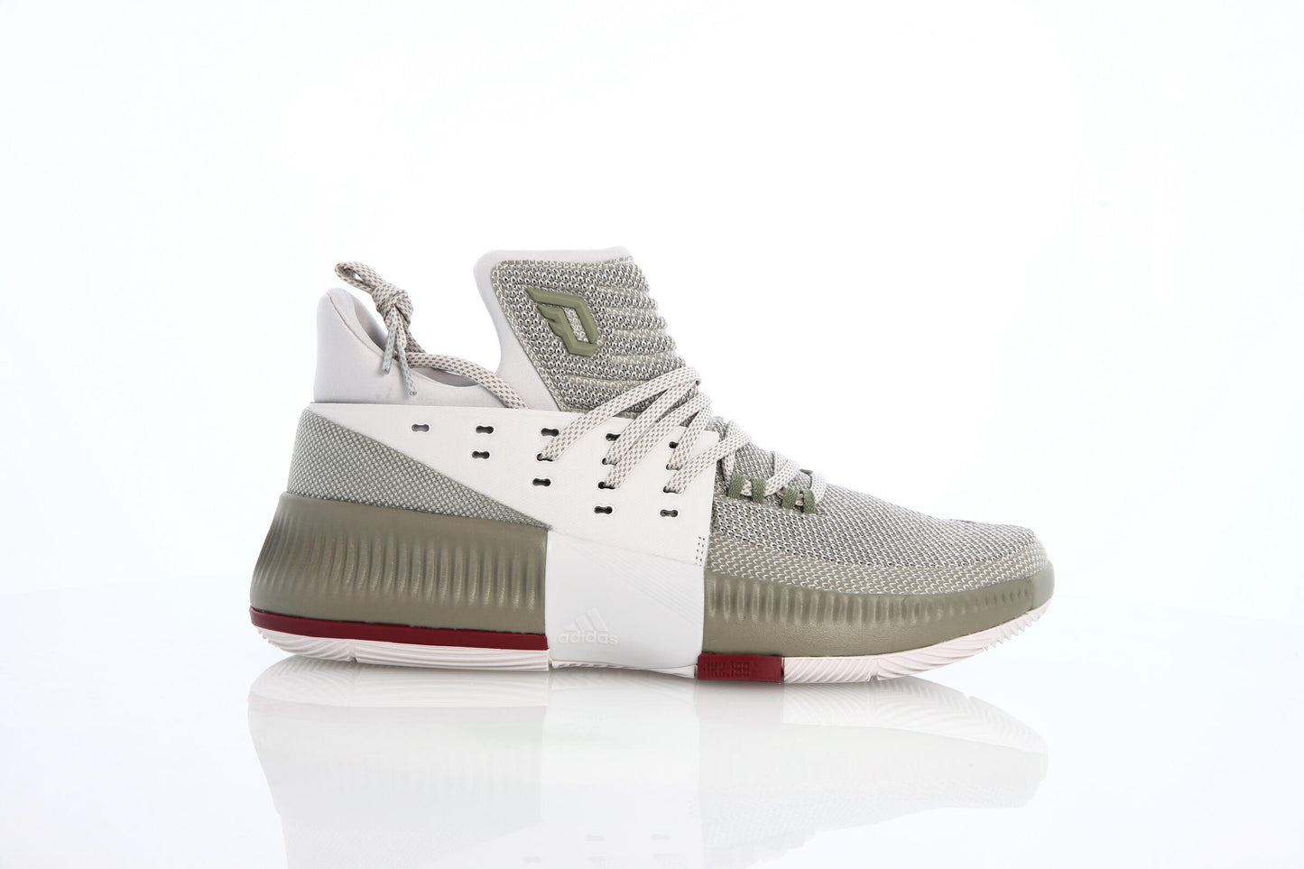 Exclusive adidas Originals D Lillard 3 "Pearl Grey" — 3.5 — Front View