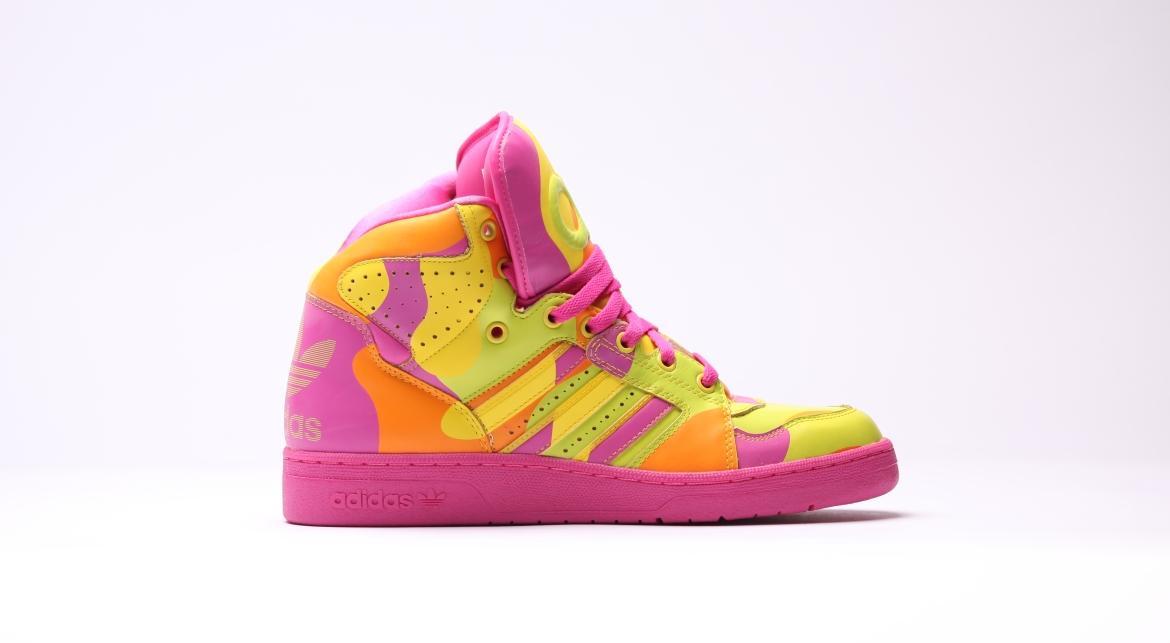 Exclusive adidas Originals Jeremy Scott JS Instinct Hi Neon — 3.5 — Front View