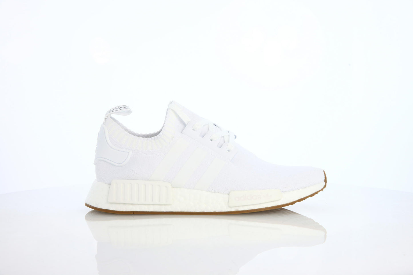 Exclusive adidas Originals Nmd R1 Original Boost Runner Primeknit "White Gum" — 3.5 — Front View