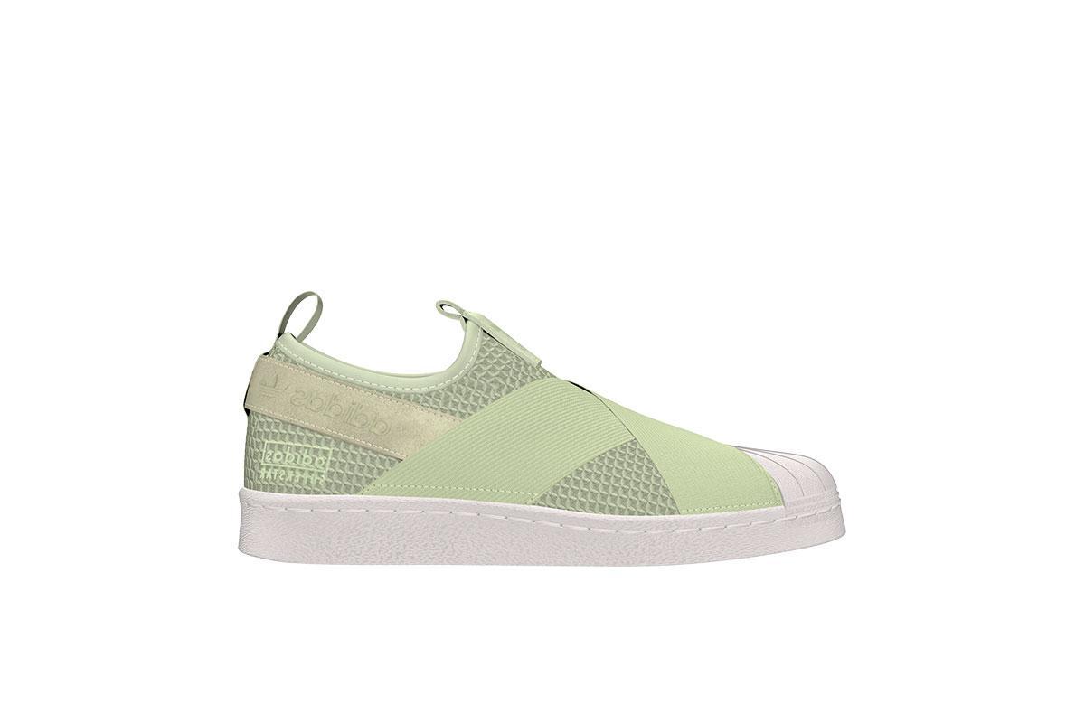 Exclusive adidas Originals Superstar Slipon "Green" — 3.5 — Front View