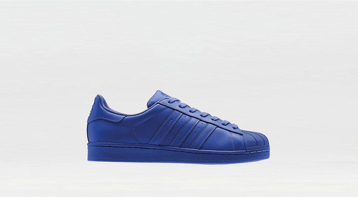 Exclusive adidas Originals x Pharrell Superstar Supercolor "Bold Blue" — 3.5 — Front View