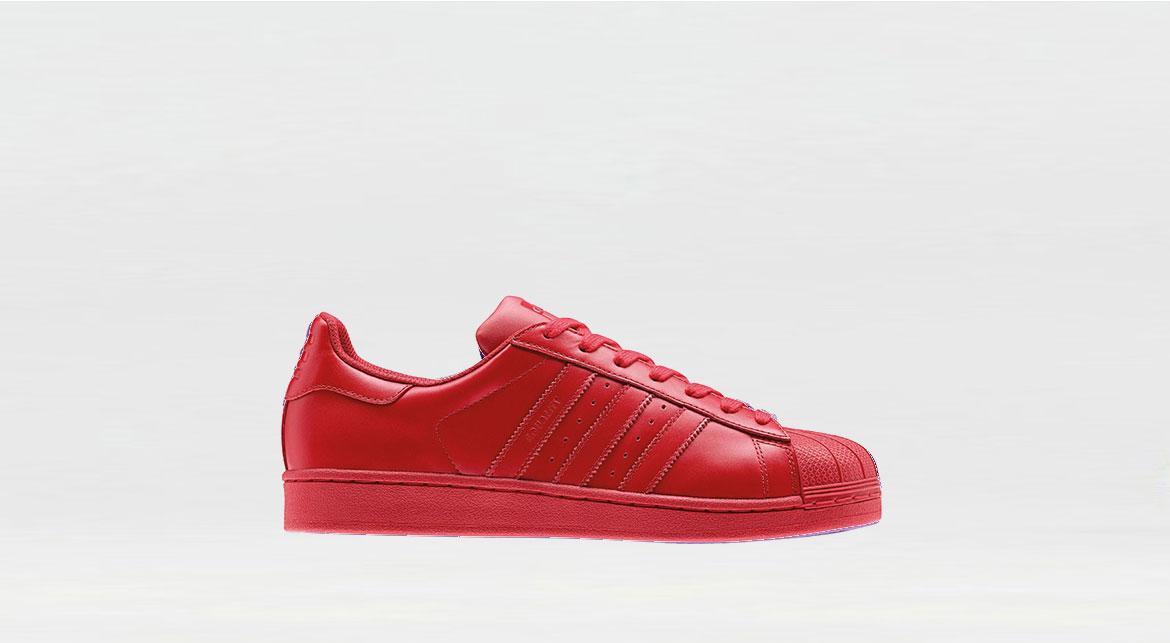 Exclusive adidas Originals x Pharrell Superstar Supercolor "Red" — 3.5 — Front View