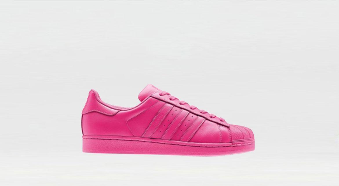 Exclusive adidas Originals x Pharrell Superstar Supercolor "Semi Solar Pink" — 3.5 — Front View
