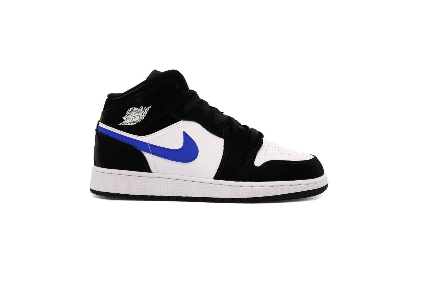 Exclusive Air Jordan 1 MID (GS) "BLACK" — 3.5Y — Front View