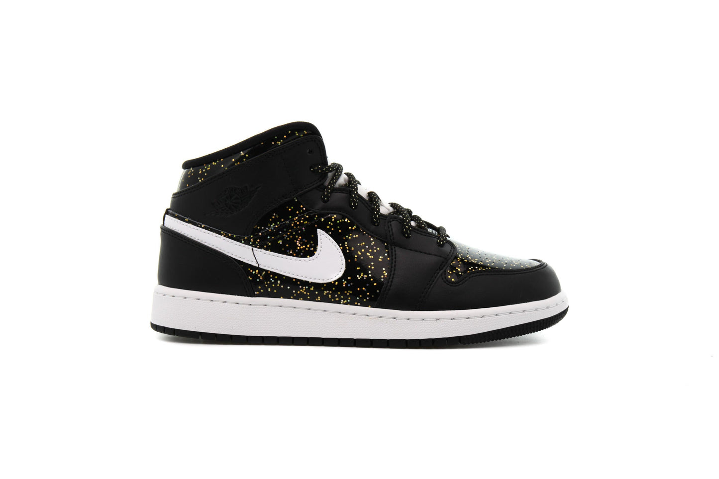 Exclusive Air Jordan 1 MID SE (GS) "BLACK" — 3.5Y — Front View