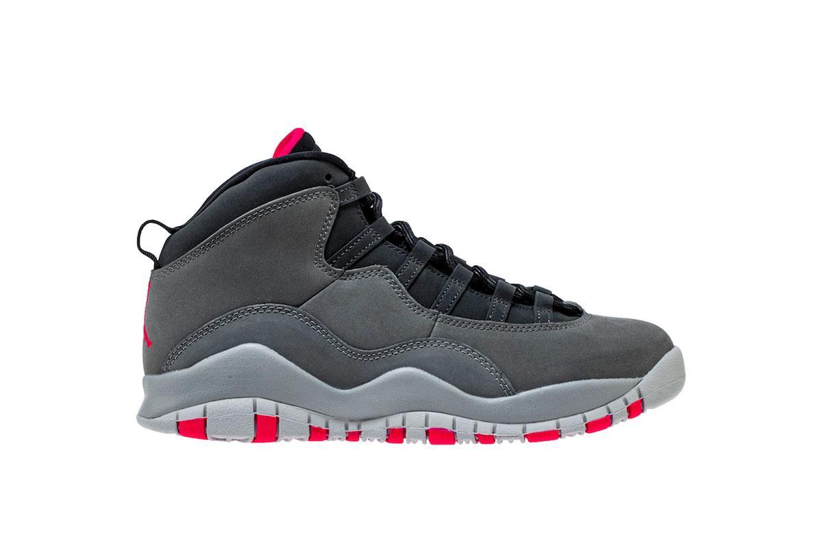 Exclusive Air Jordan 10 Retro (GS) "Smoke Grey" — 3.5Y — Front View