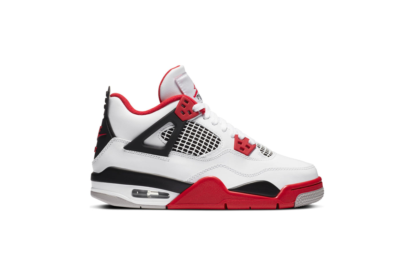 Exclusive Air Jordan 4 RETRO (GS) "FIRE RED" — 3.5Y — Front View