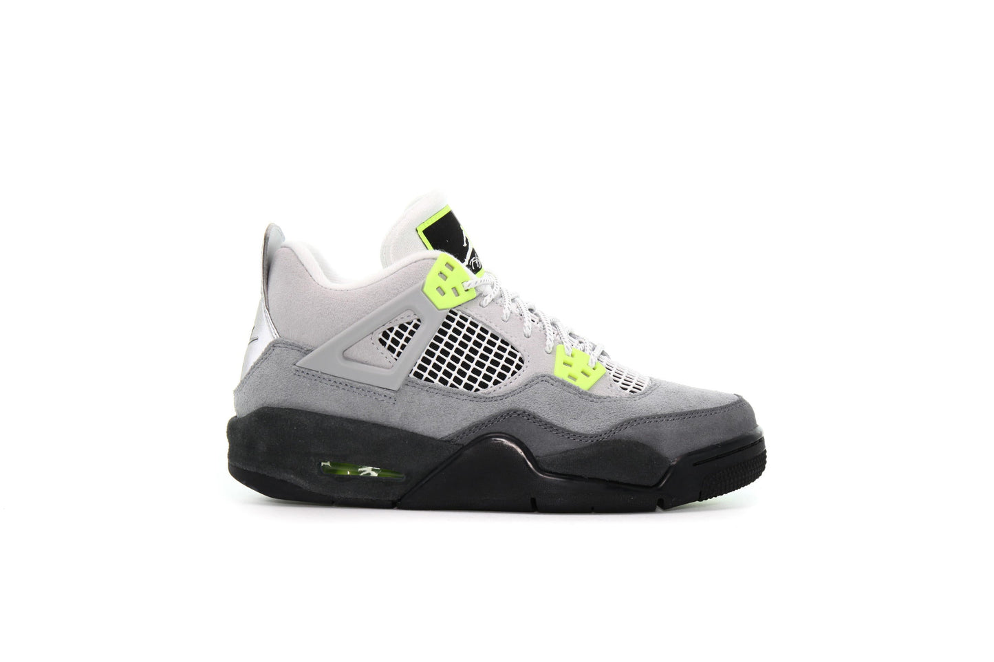 Exclusive Air Jordan 4 RETRO SE (GS) "NEON" — 3.5Y — Front View