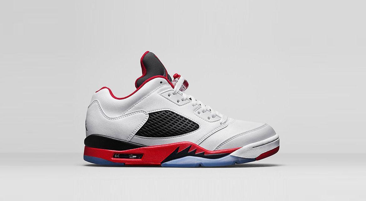 Exclusive Air Jordan 5 Retro Low (gs) "Fire Red" — 3.5Y — Front View