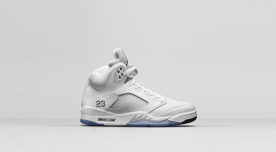 Exclusive Air Jordan 5 Retro BG "metallic Silver" — 3.5Y — Front View