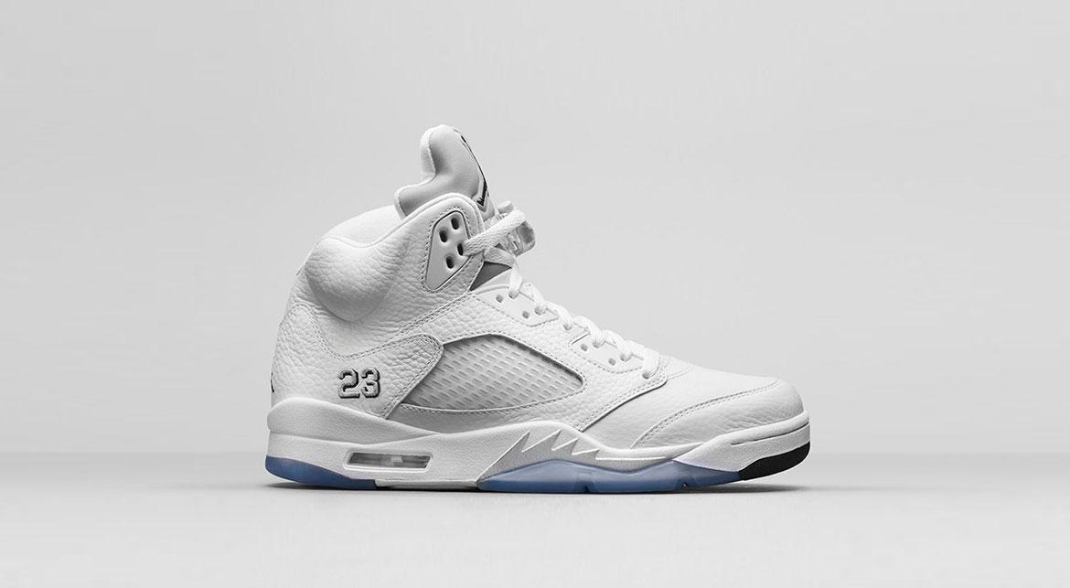 Exclusive Air Jordan 5 Retro "metallic Silver" — 3.5 — Front View