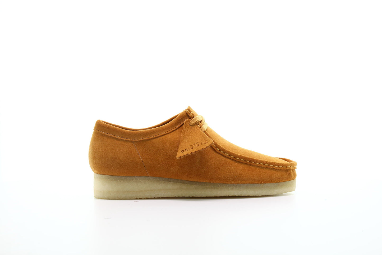 Exclusive Clarks Originals Wallabee "Tumeric Suede" — 3 — Front View