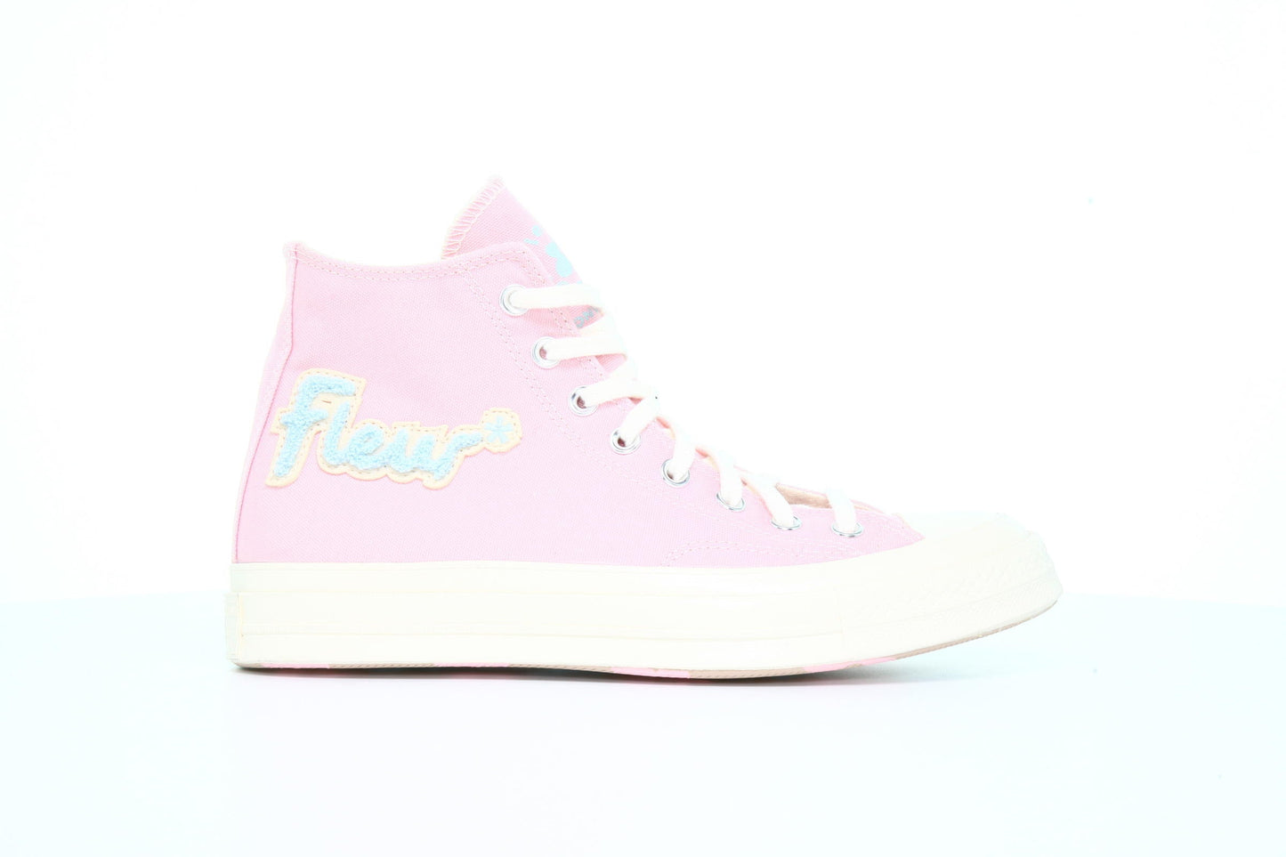 Exclusive Converse x Golf Le Fleur Chenille Chuck 70 HI "Almond" — 3 — Front View