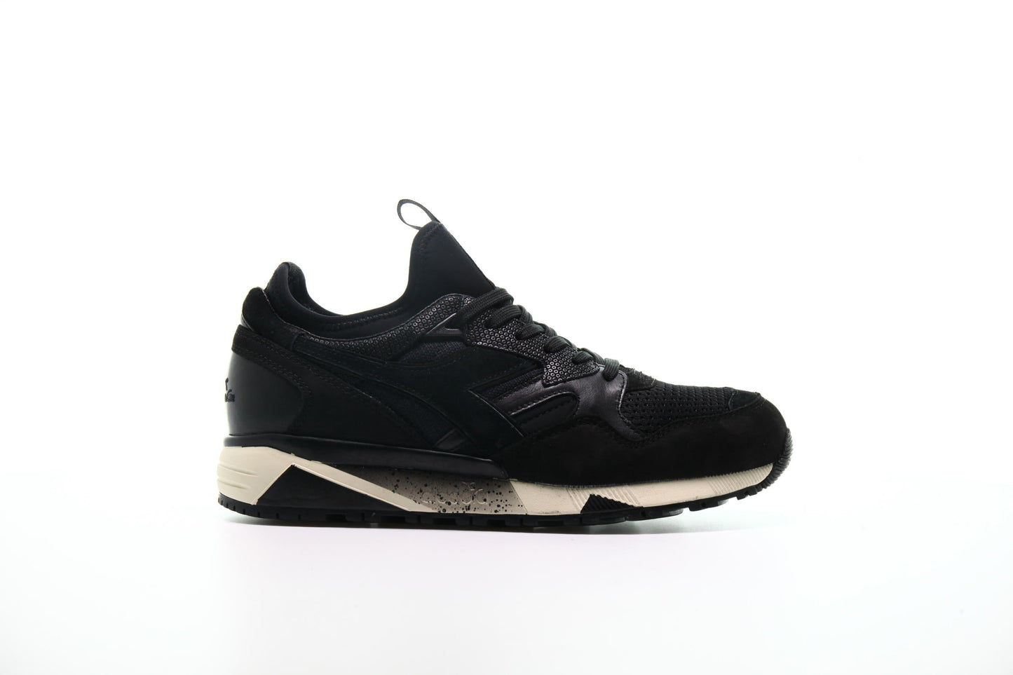 Exclusive Diadora N9002 Sock "Black" — 1.5 — Front View
