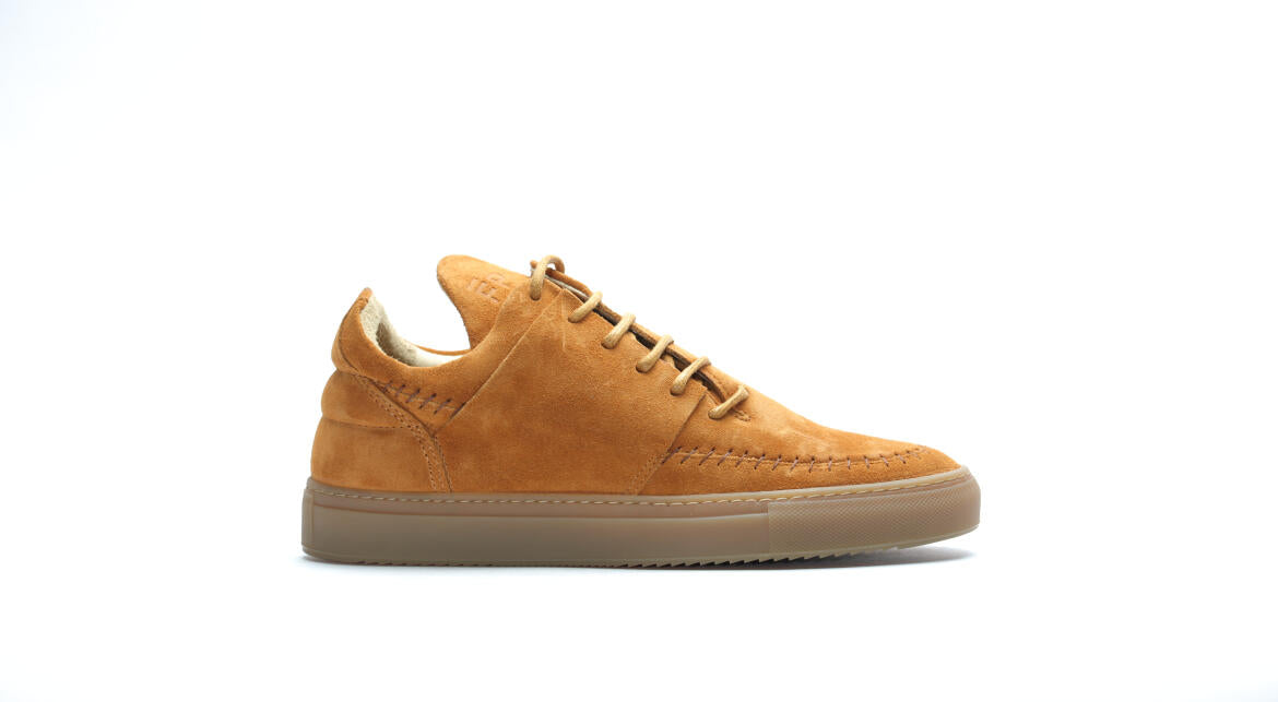 Exclusive Filling Pieces Low Apache Suede "Cognac" — 6.5 — Front View