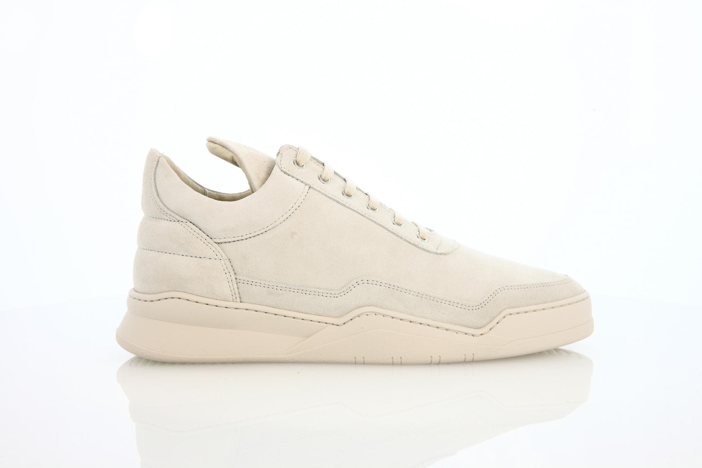 Exclusive FILLING PIECES Low Top Tone Ghost "Beige" — 6.5 — Front View
