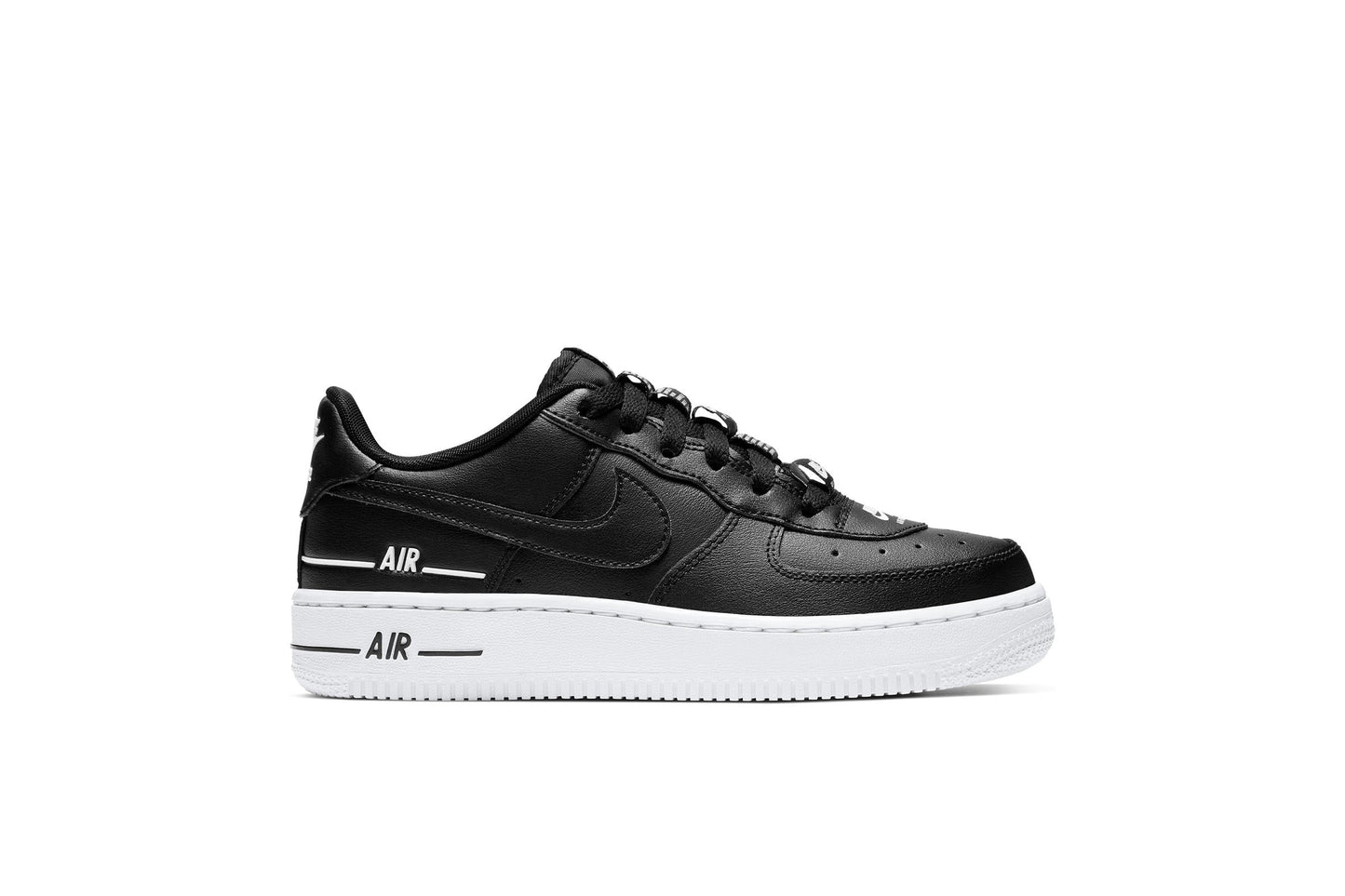 Exclusive Nike AIR FORCE 1 LV8 3 (GS) "BLACK" — 3.5Y — Front View