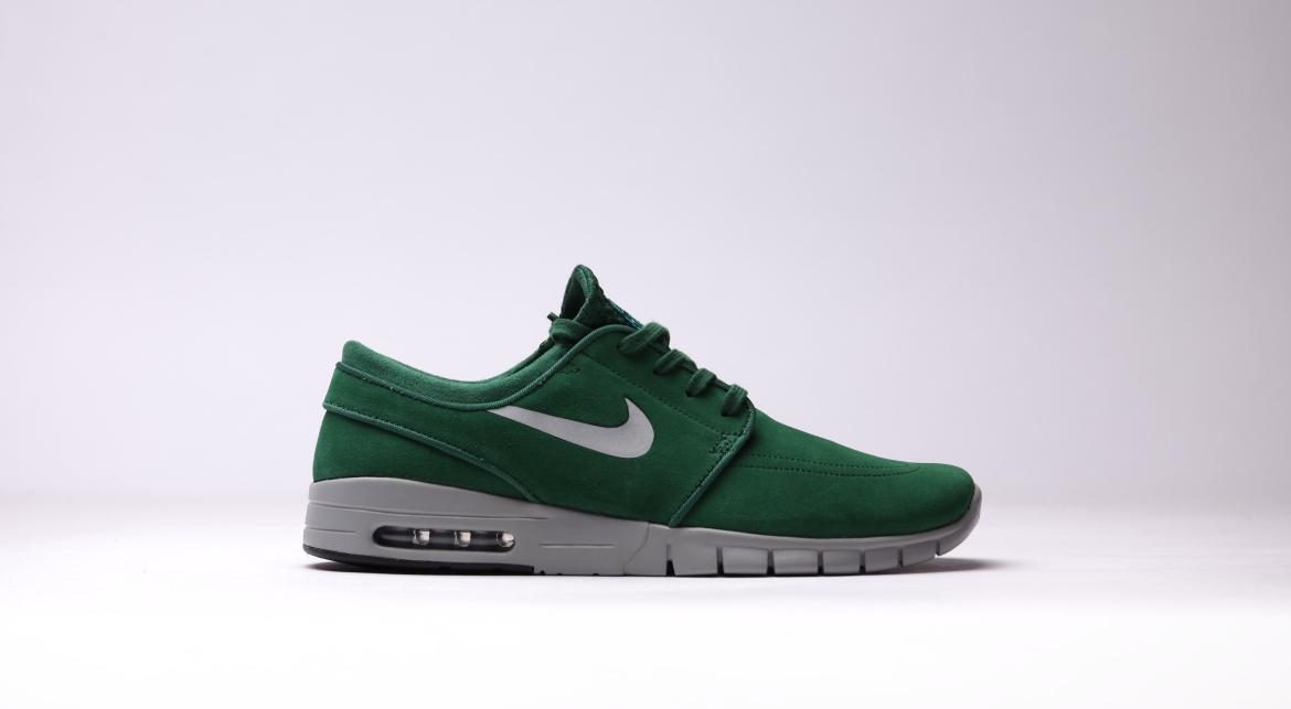 Exclusive Nike Stefan Janoski Max Leather "Gorge Green" — 3.5 — Front View