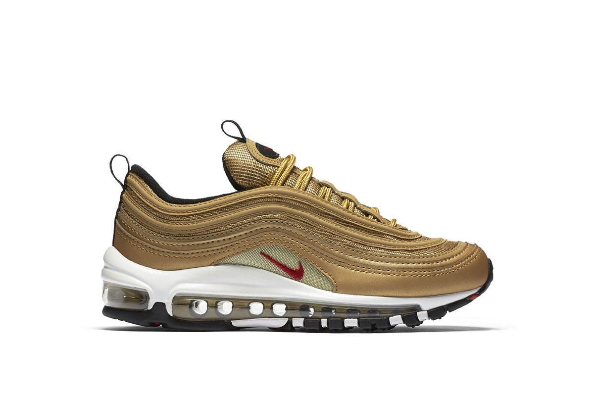 Exclusive Nike Wmns Air Max 97 OG QS "Metallic Gold" — 5 — Front View