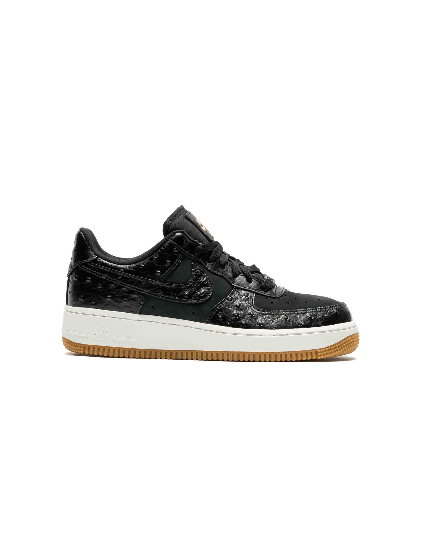 Exclusive Nike WMNS AIR FORCE 1 '07 LX 'Black Ostrich' — 5 — Front View