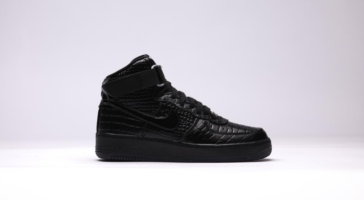 Exclusive Nike Wmns Air Force 1 Hi PRM "Black Croc" — 5 — Front View