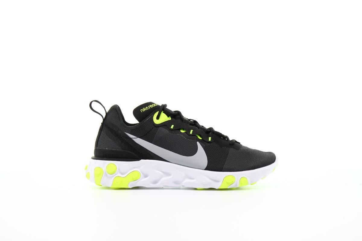 Exclusive Nike WMNS React Element 55 "Black Volt" — 5 — Front View